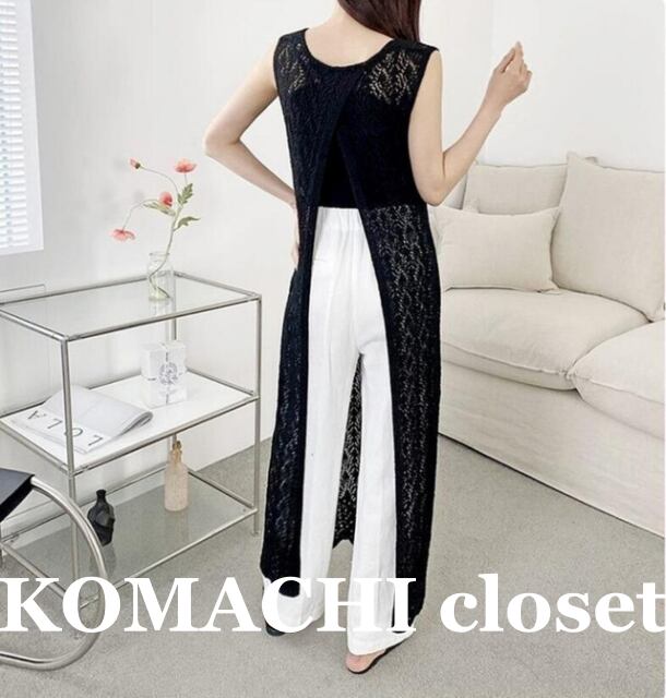 【送料無料】 ノースリーブ ニット ワンピース ニットワンピ ロング丈 スリット 透け感 シースルー 韓国 レディース オルチャン スリム 夏 すっきり 可愛い 個性的 大人 かっこいい きれいめ 高見え おしゃれ お洒落 モテ 女っぽい 大人っぽい 上品 美人 エレガント オトナ女子 大人女子 インスタ映え クール スタイルアップ デート シンプル 大人可愛い お出掛け こなれ感 カジュアル 20代 30代 40代 女子会 トレンド 普段使い イベント パーティー 着回し レイヤード