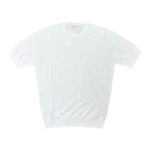 FILIPPO DE LAURENTIIS(フィリッポ デ ローレンティス) crepe cotton short sleeves knit/WHITE(001)