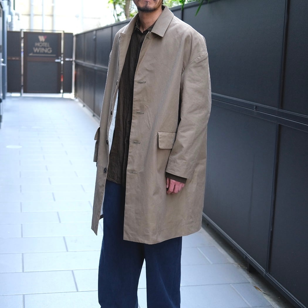 EVAN KINORI(エヴァン キノリ) / Big Coat Dry Waxed Cotton EVAN KINORI(エヴァン キノリ) / Big Coat Dry Waxed Cotton
