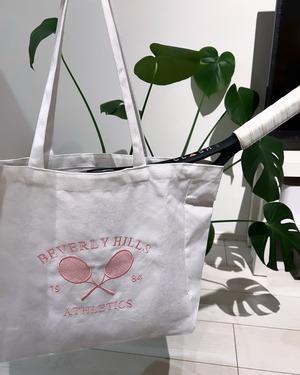 Racket logo Tote bag (pink)