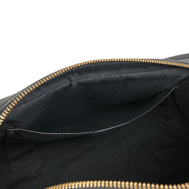CELINE セリーヌ ハンドバッグ ブラック ロゴ型押し レザー ロールバッグ vintage ヴィンテージ オールド 2jj6ge