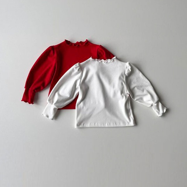 ルプティモ / le petit mo / リブパフTシャツ / 韓国子供服 / キッズ / 26winter〖取寄〗*XS~XL*