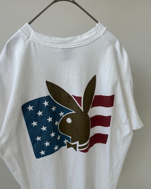 -PLAY BOY- Vintage 90s L Print T-Shirt made in USA