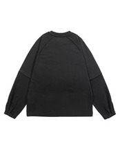 ドロップショルダーパッチポケット長袖Tシャツ S0670