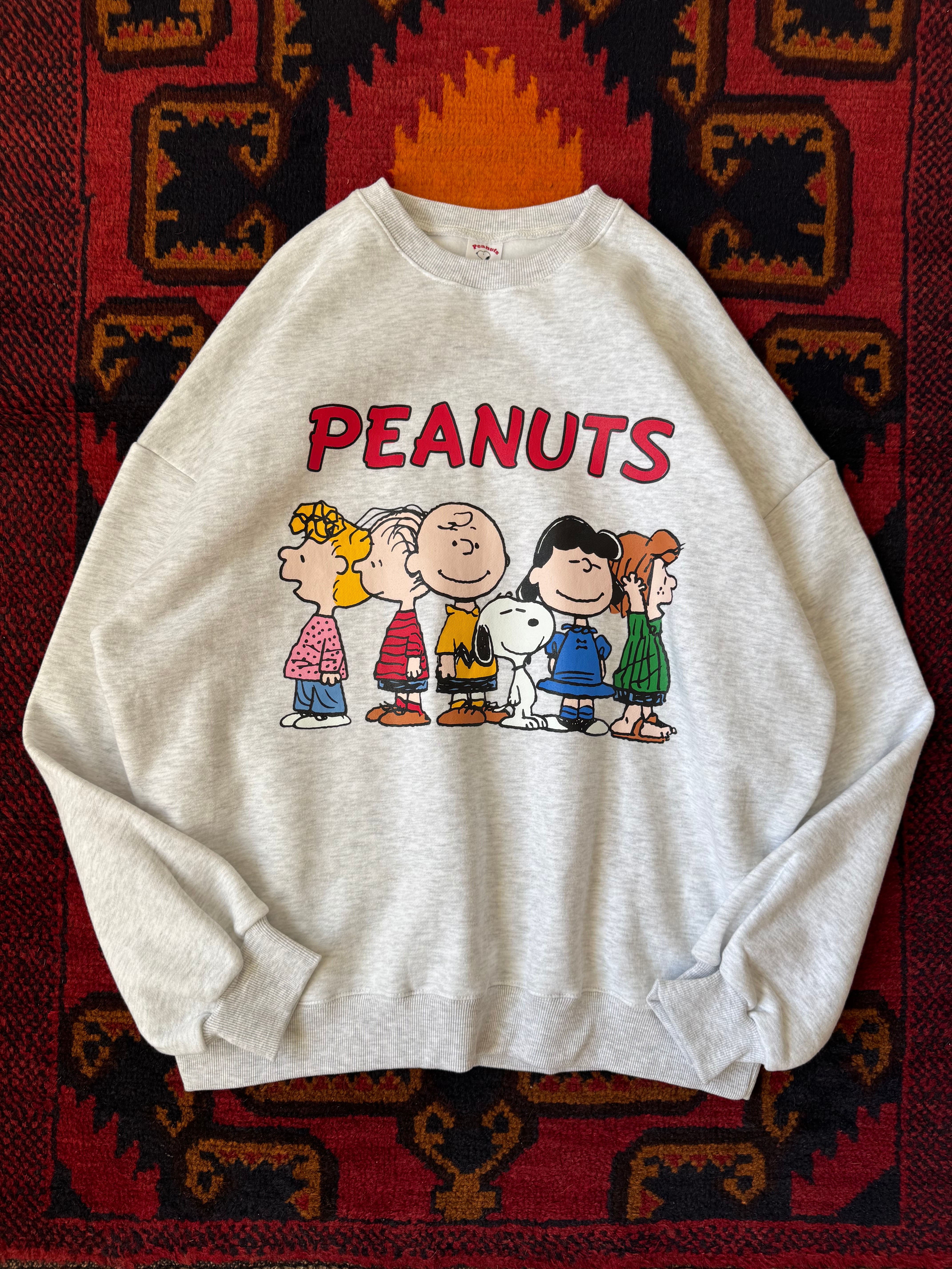 （ライトグレー）adult PEANUTS 裏起毛 mtm   1042