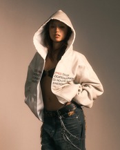 Dust fade hoodie / wht