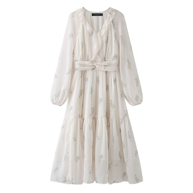 Botanical Ruffle Dress　202680150