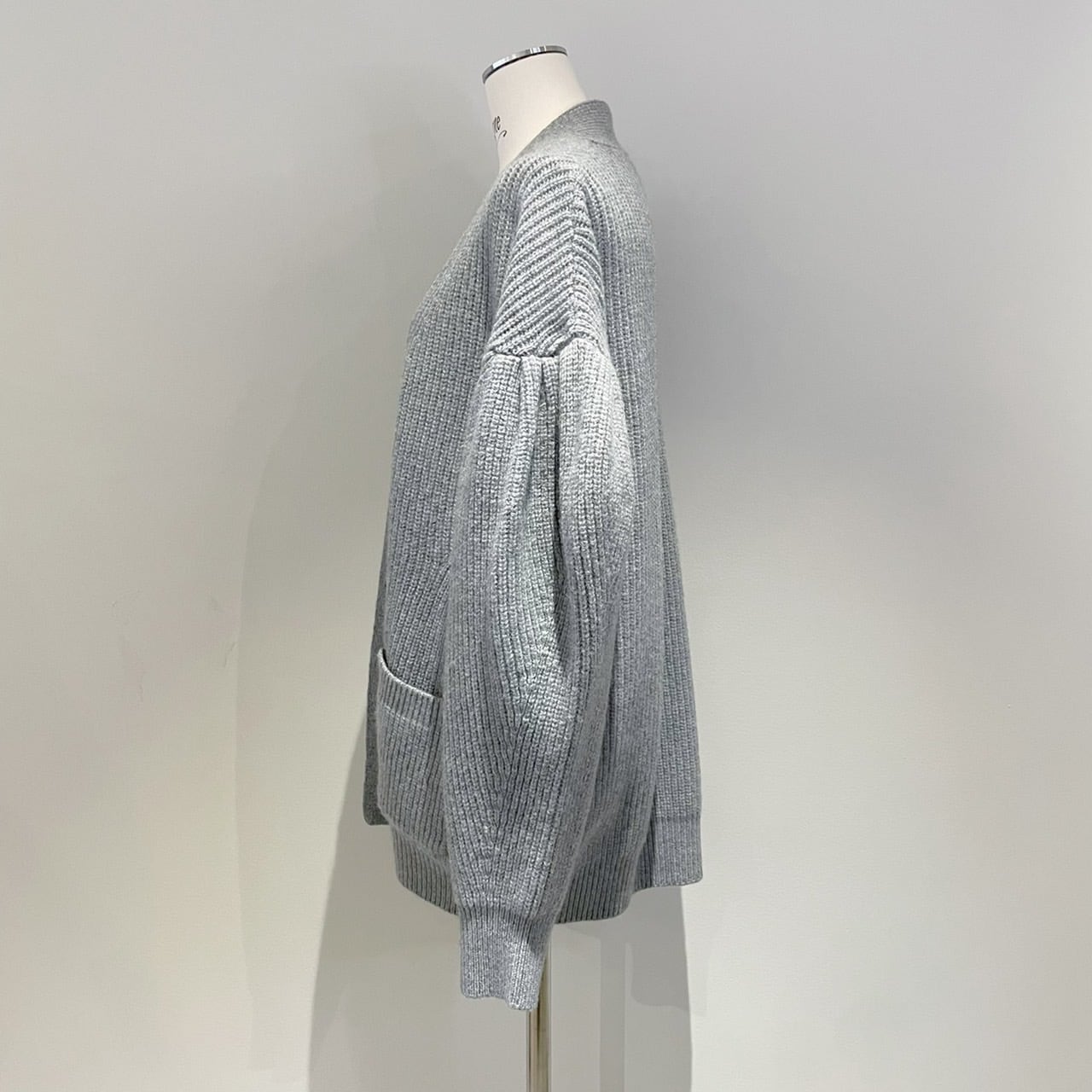 カシミア混ロングカーディガン Raymonde グレー | Cygne