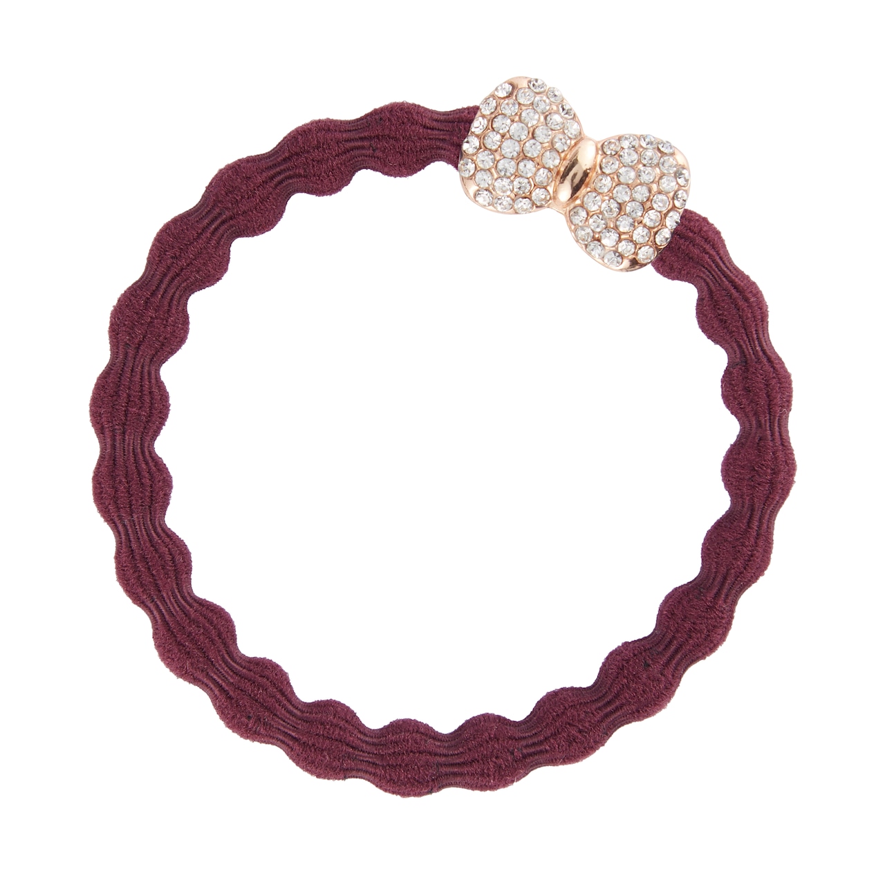 Silver Diamante Bow Plum_20-2-033