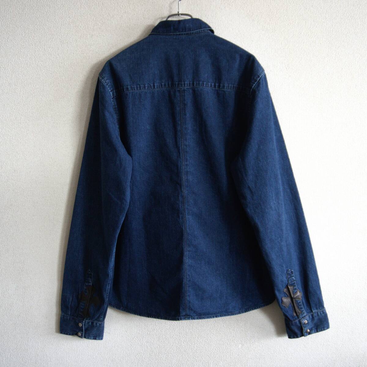 最高級】CHROME HEARTS【Y NOT Loose Ends Leather Cross Patch Denim