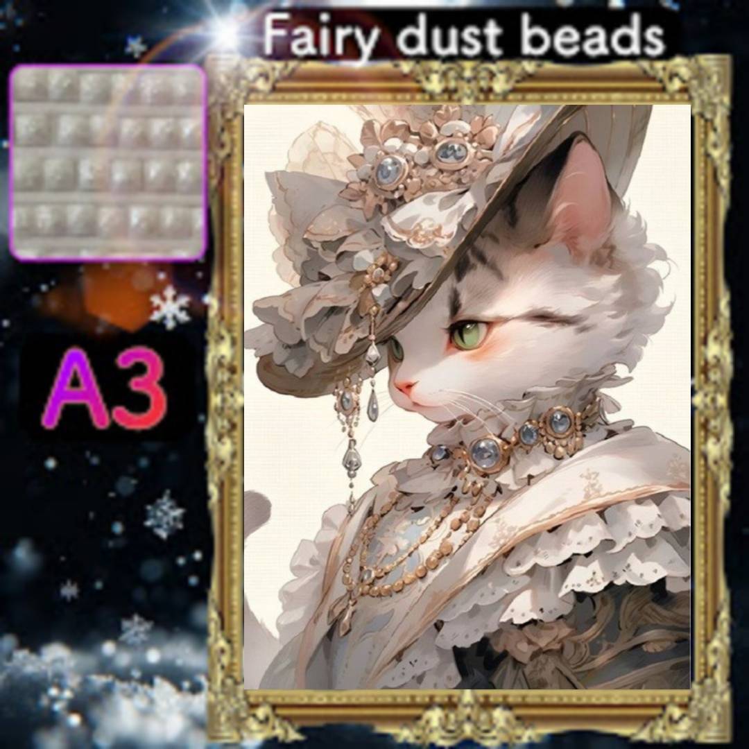 四角ビーズ(fairy1~3色入り)【fairydust-64】A3サイズ☆ダイヤモンドアート