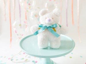 くまさんのぬいぐるみ no.1(おめかし襟付き)Kuma-san (Teddy Bear) no.1