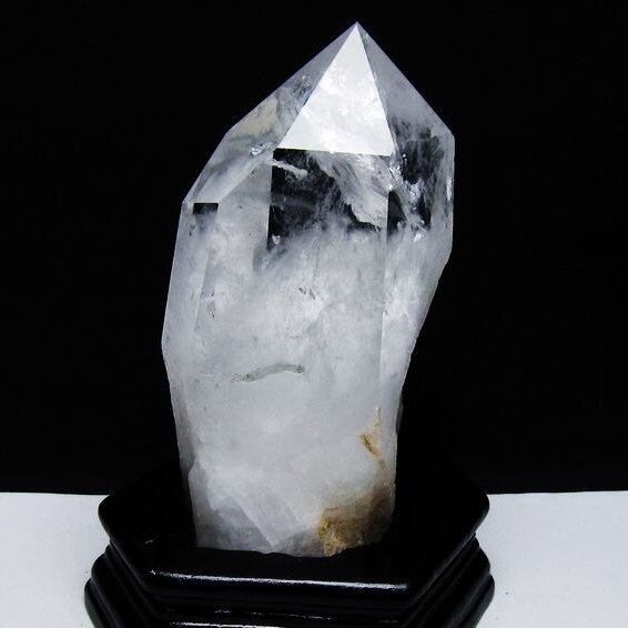 1.1Kg 水晶 六角柱 水晶 ポイント 台座付属 一点物 152-3761