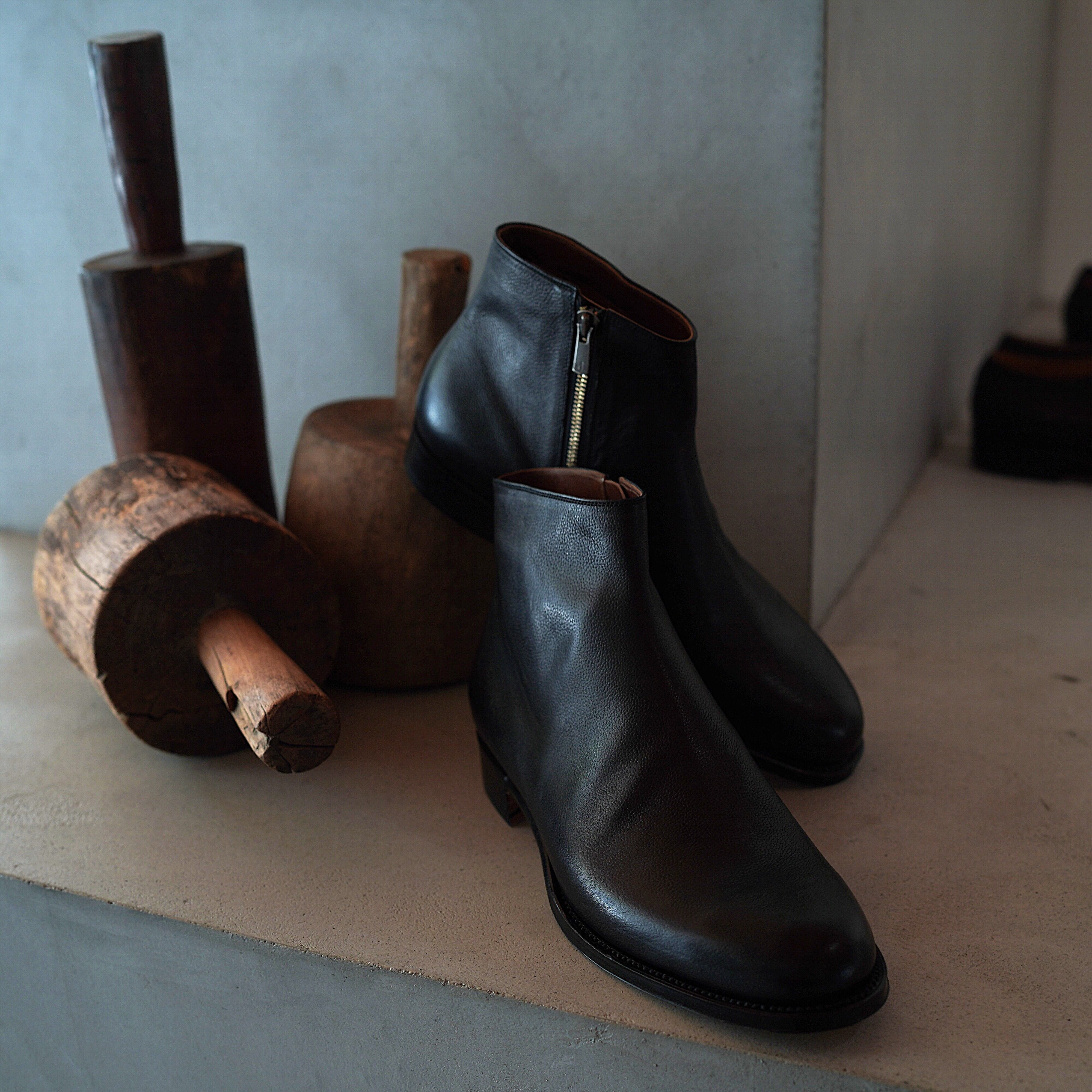 forme / MOLDER SIDE ZIP BOOTS “CLASS / BLACK” LEATHER SOLE 青井さま決済用