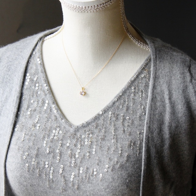 14kgf｜希少！大粒スコロライトのプリンセスネックレス 6mm