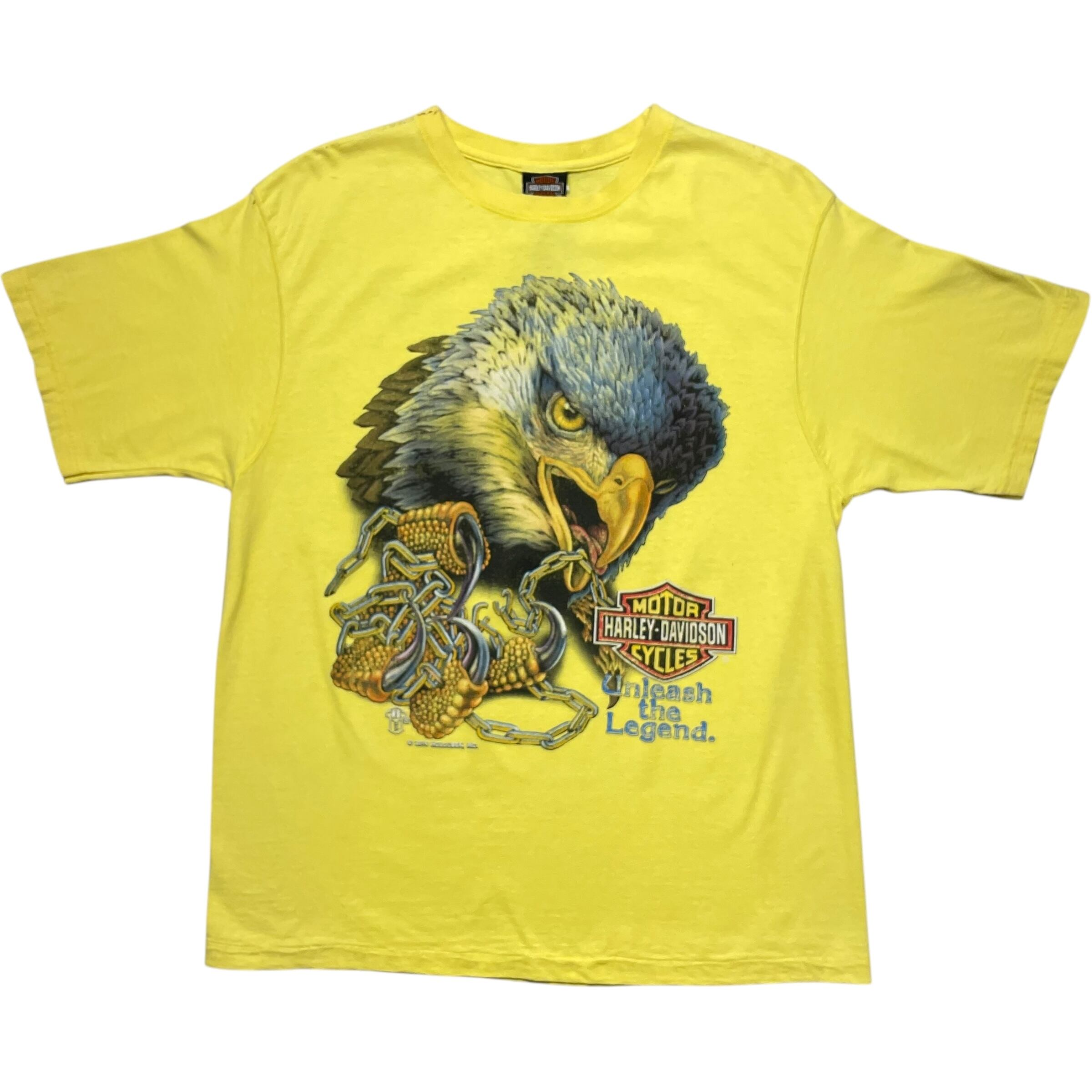 《L》Harley-Davidson ハーレーダビッドソン Tシャツ 両面プリント イエロー no.6866