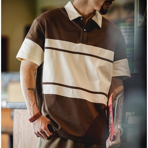 アメカジスタイルレトロボーダーポロ 10156