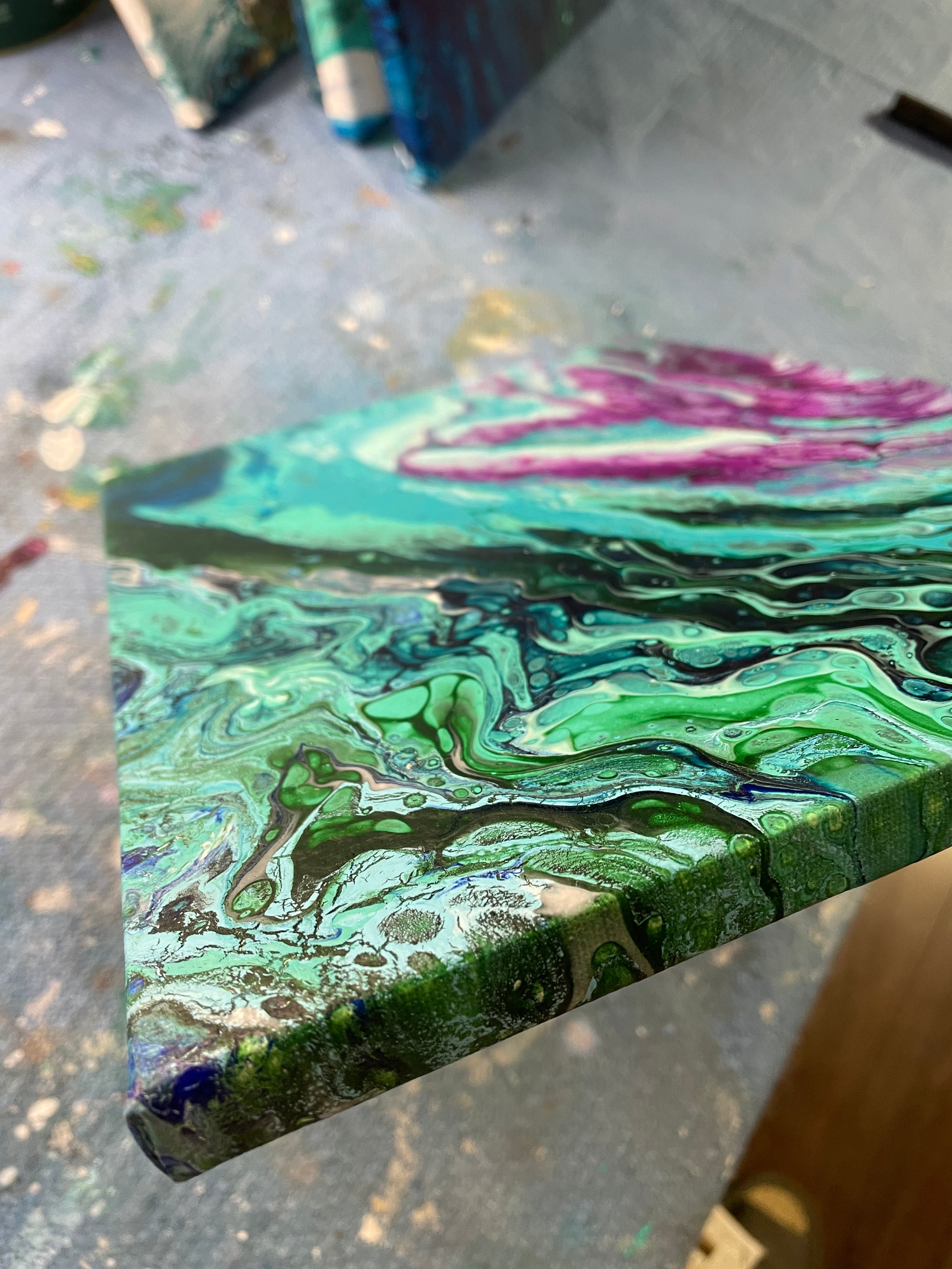 ミニアート24cm正方形インテリア抽象画