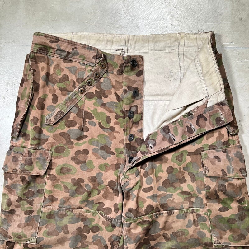 50's オーストリア軍 ドットカモフィールドパンツ オーバーパンツ Pea