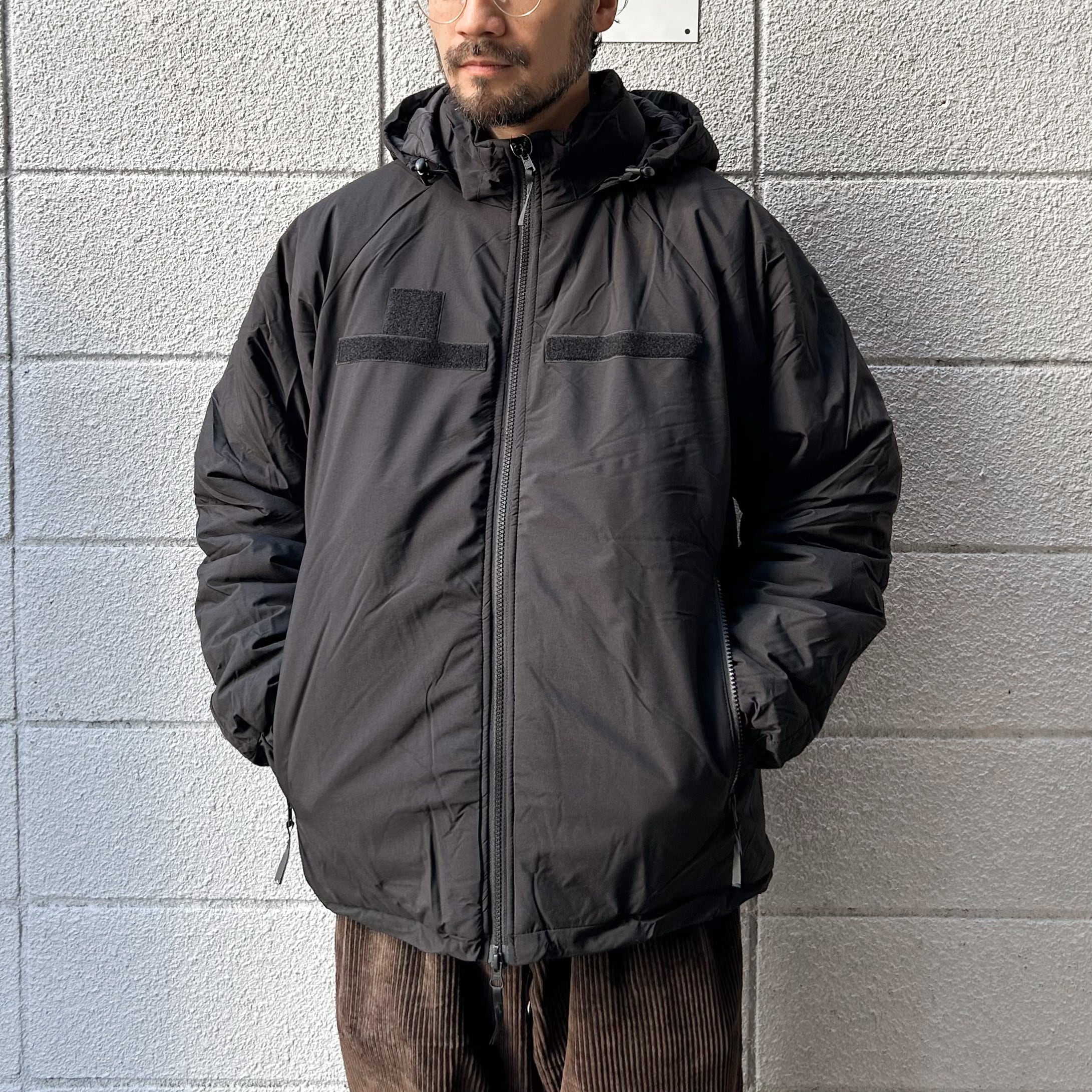 BAF社 ECWCS GEN3 LEVEL7 TYPE PRIMALOFT JACKET BLACK S M (B.A.F エクワックス レベル7  ベルクロ ミリタリー プリマロフト ブラック 黒)