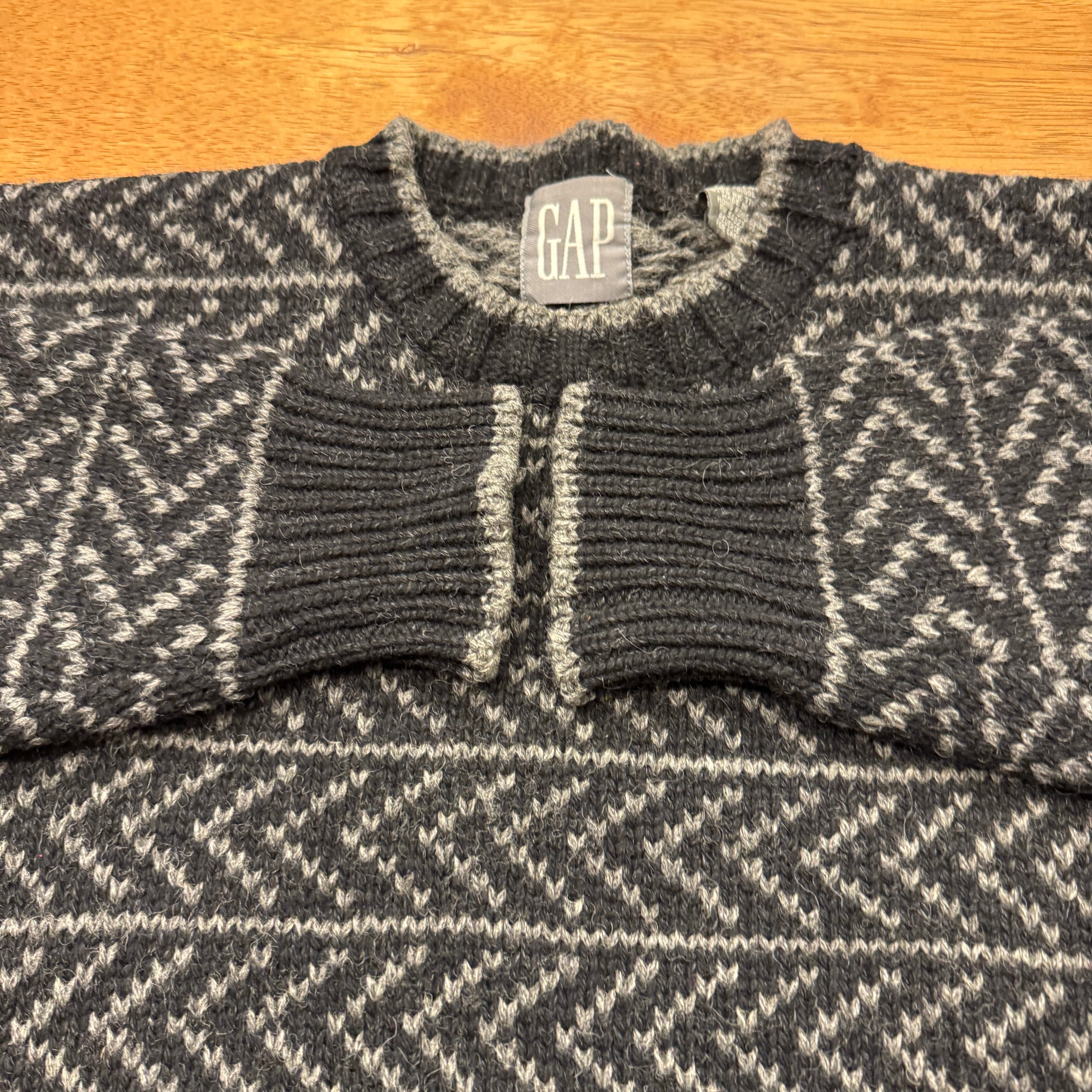 1990s OLD GAP WOOL BORDER SWEATER ⑧ | safarionline