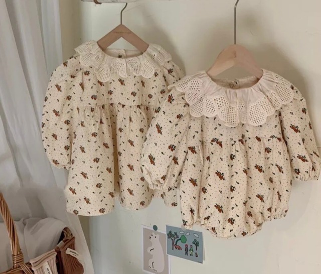 link / Flower rompers  / Flower onepiece