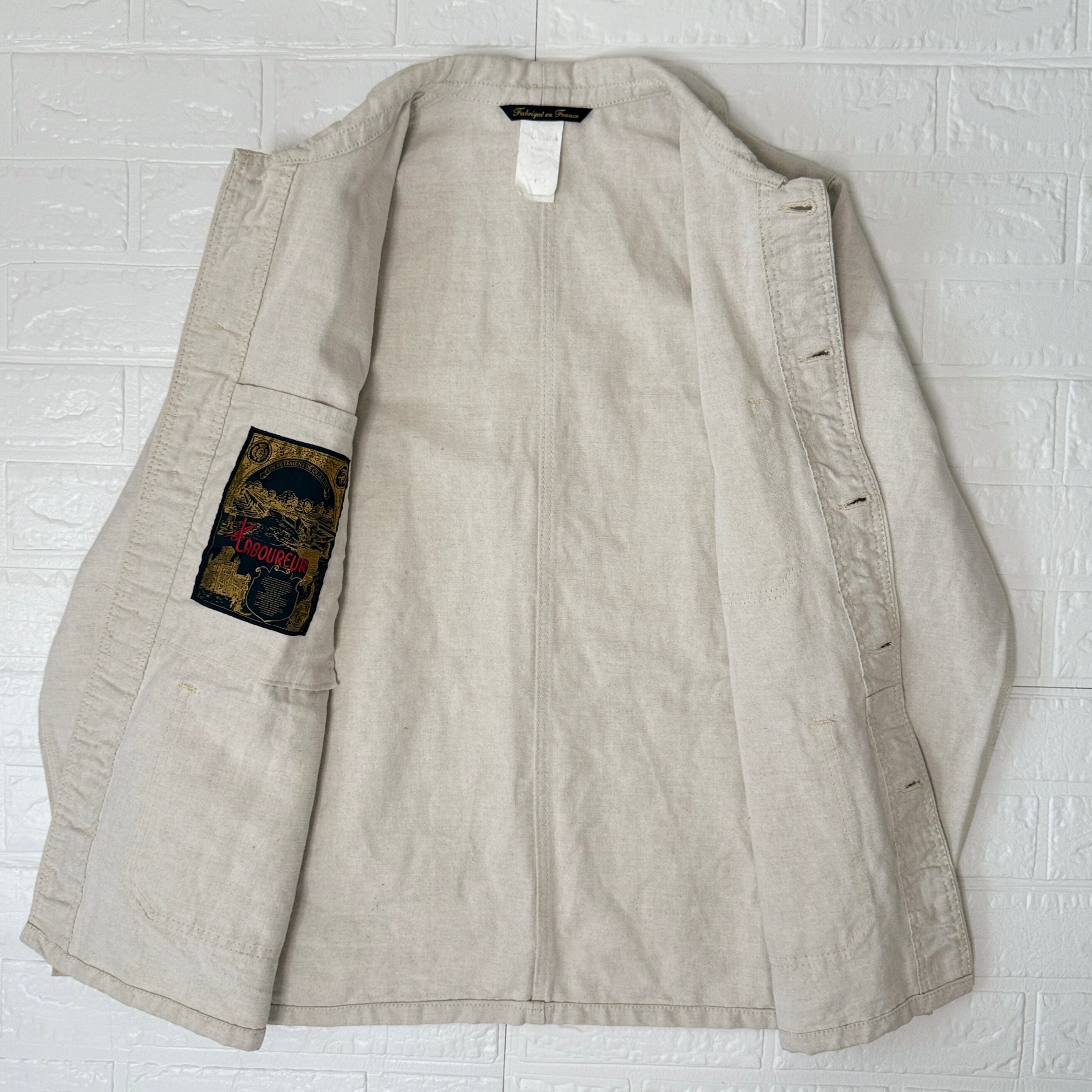 LE LABOUREUR フランス製 コットン×リネン カバーオール エクリュ