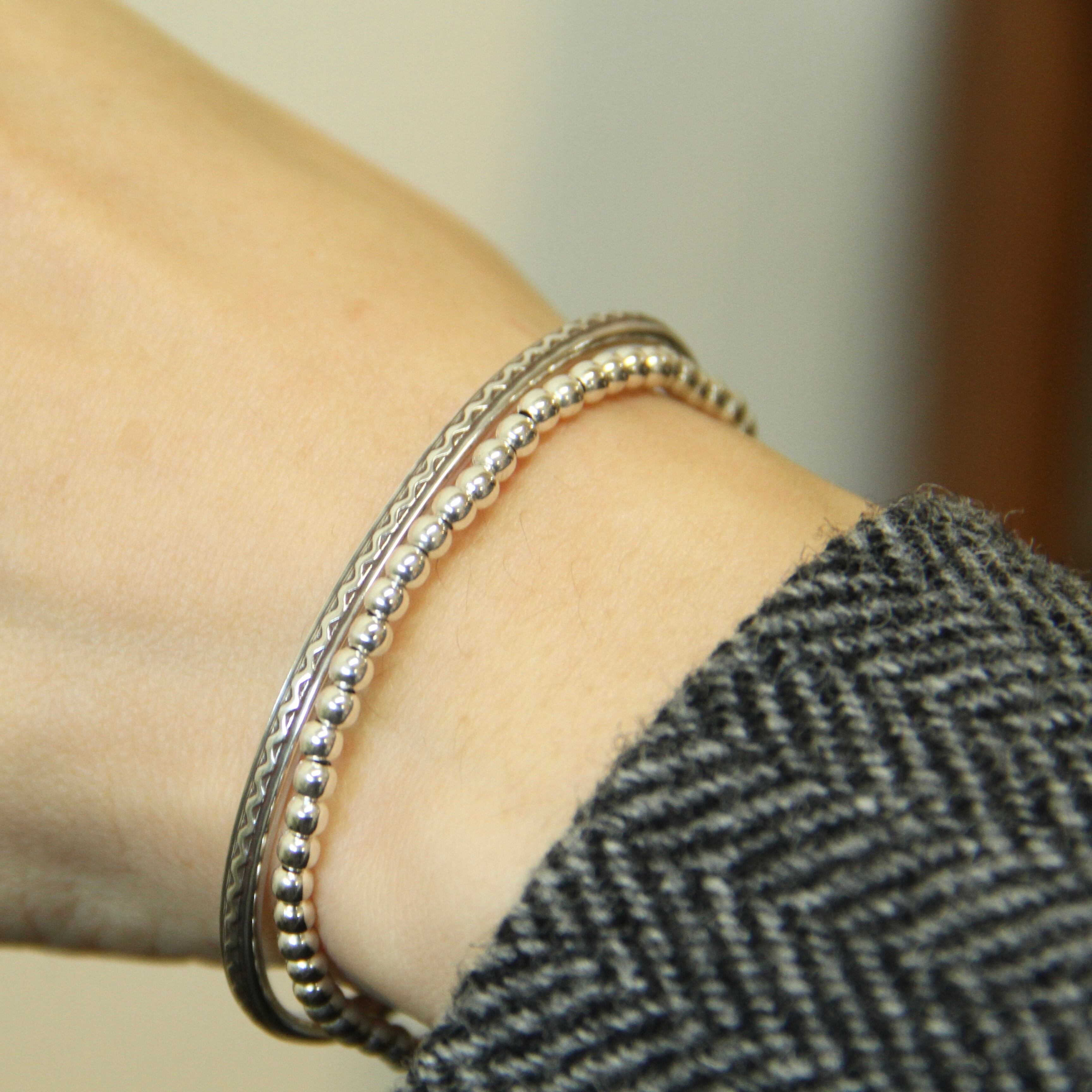 ERICKA NICOLAS BEGAY【 womens 】 stamp bangle 02 / S size ERICKA NICOLAS BEGAY【 womens 】 stamp bangle 02 / S size
