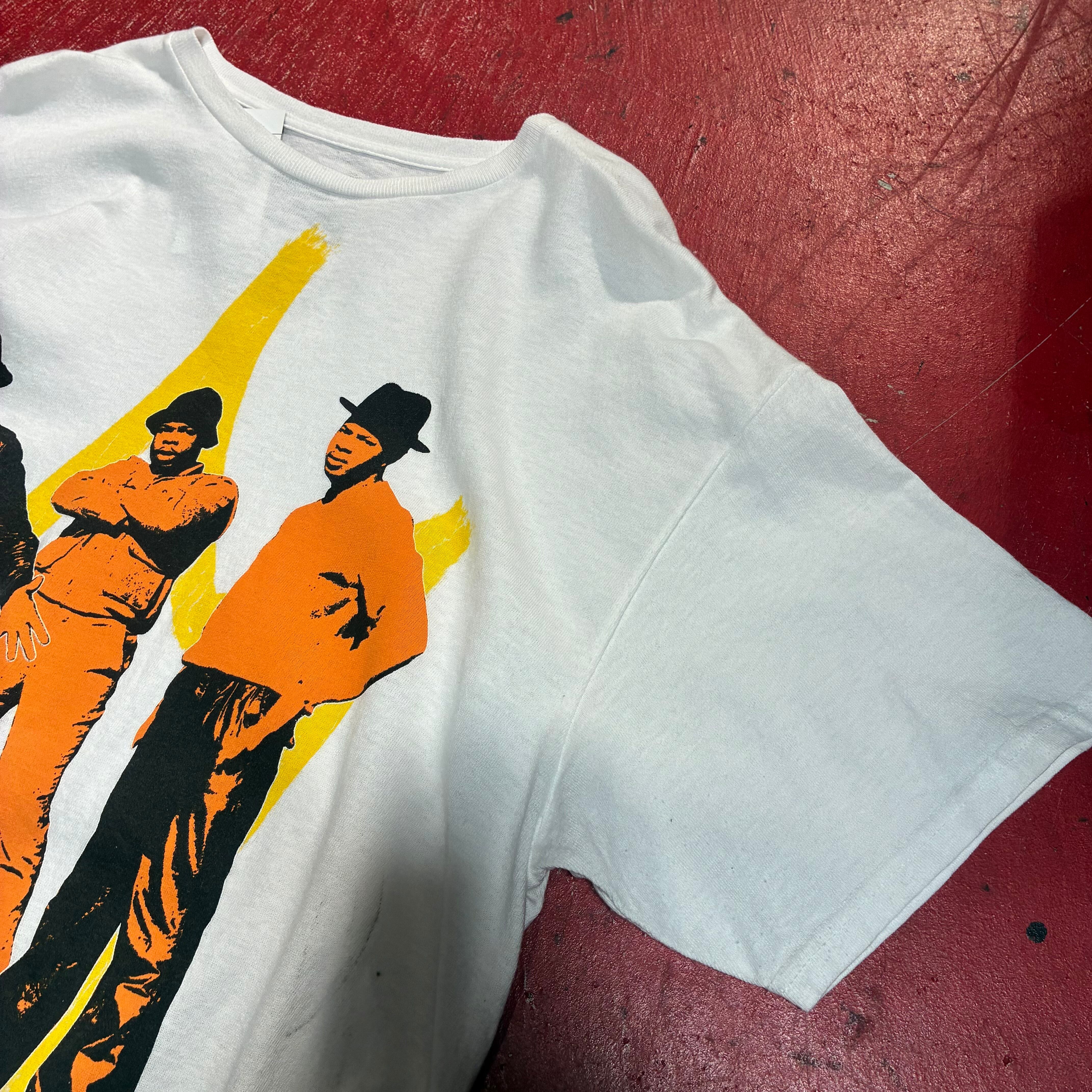 90s RUNDMC ヴィンテージ　Ｔシャツ　Ｌ　白 RUN DMC ロックTシャツ ラップTシャツ 白 ランディーエムシー | 古着屋