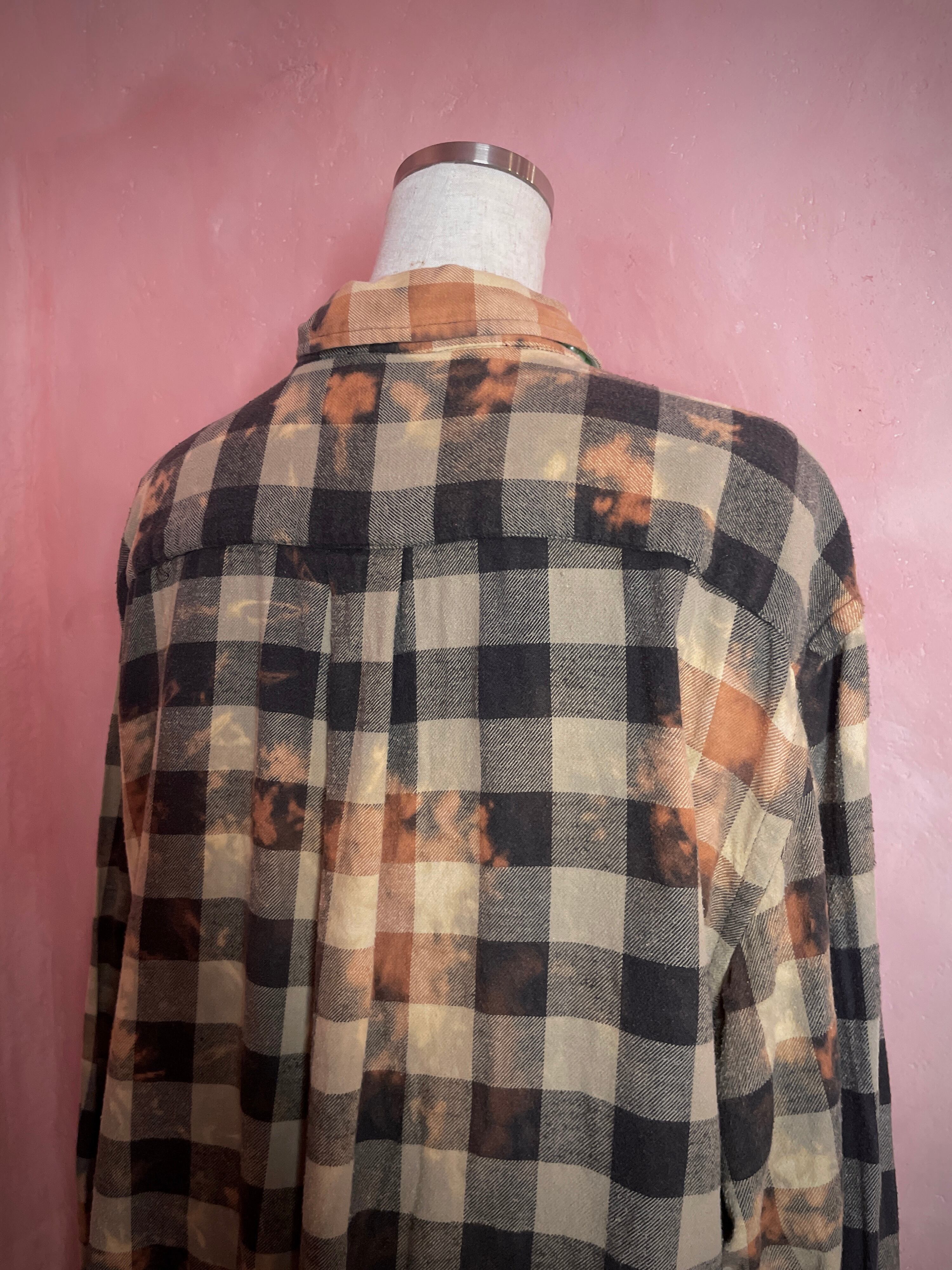used bleach flannel shirt