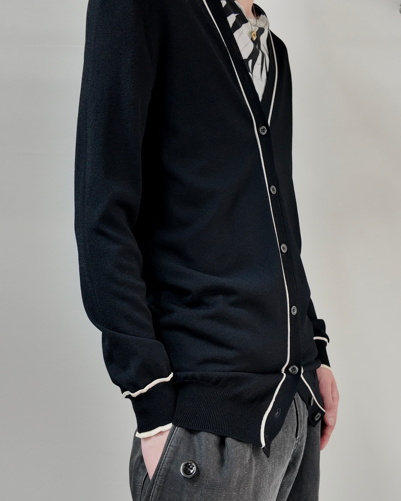 【2014/SS PRADA】piping long cardigan