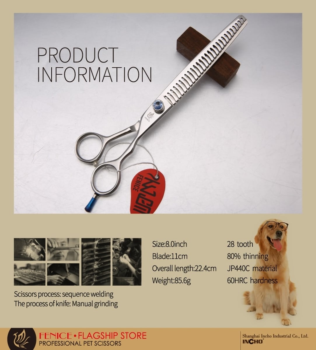 7インチ✨セニングシザートリマートリミングセニングシザーペットセニングシザー セニングシザー ペット用 80% 7インチ 7.5インチ 8インチ 梳きバサミ