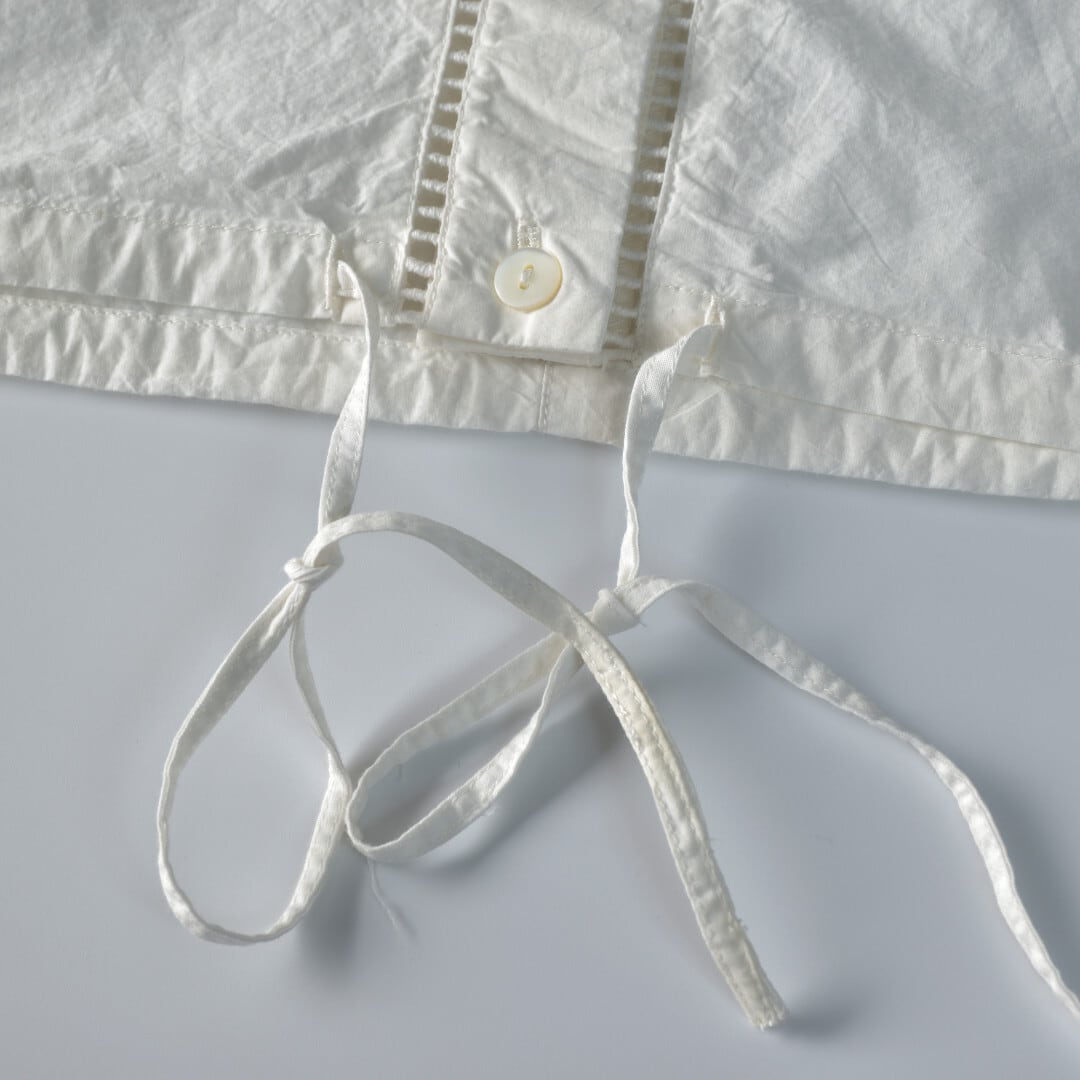 IKITSUKE イキツケ 梯子レースブラウス・ホワイト【送料無料】