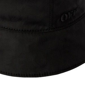 【OFF-WHITE】REVERSIBLE AO NYL JACQ BUCKET HAT(BLACK/BLUE)