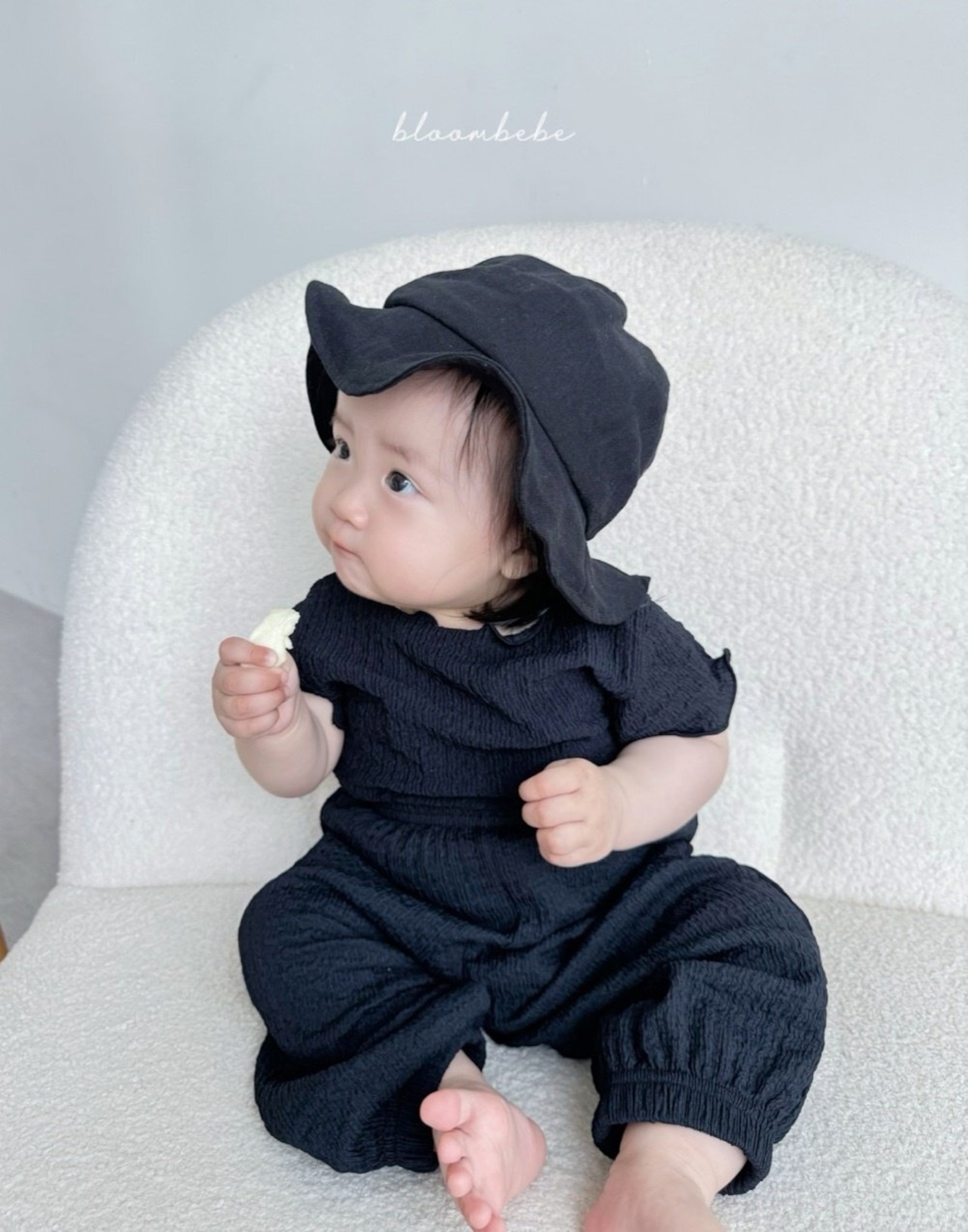 【bloom bebe】ワッシャーコットンドロワーズパンツ クリーム 80〜100cm  240441 - 7