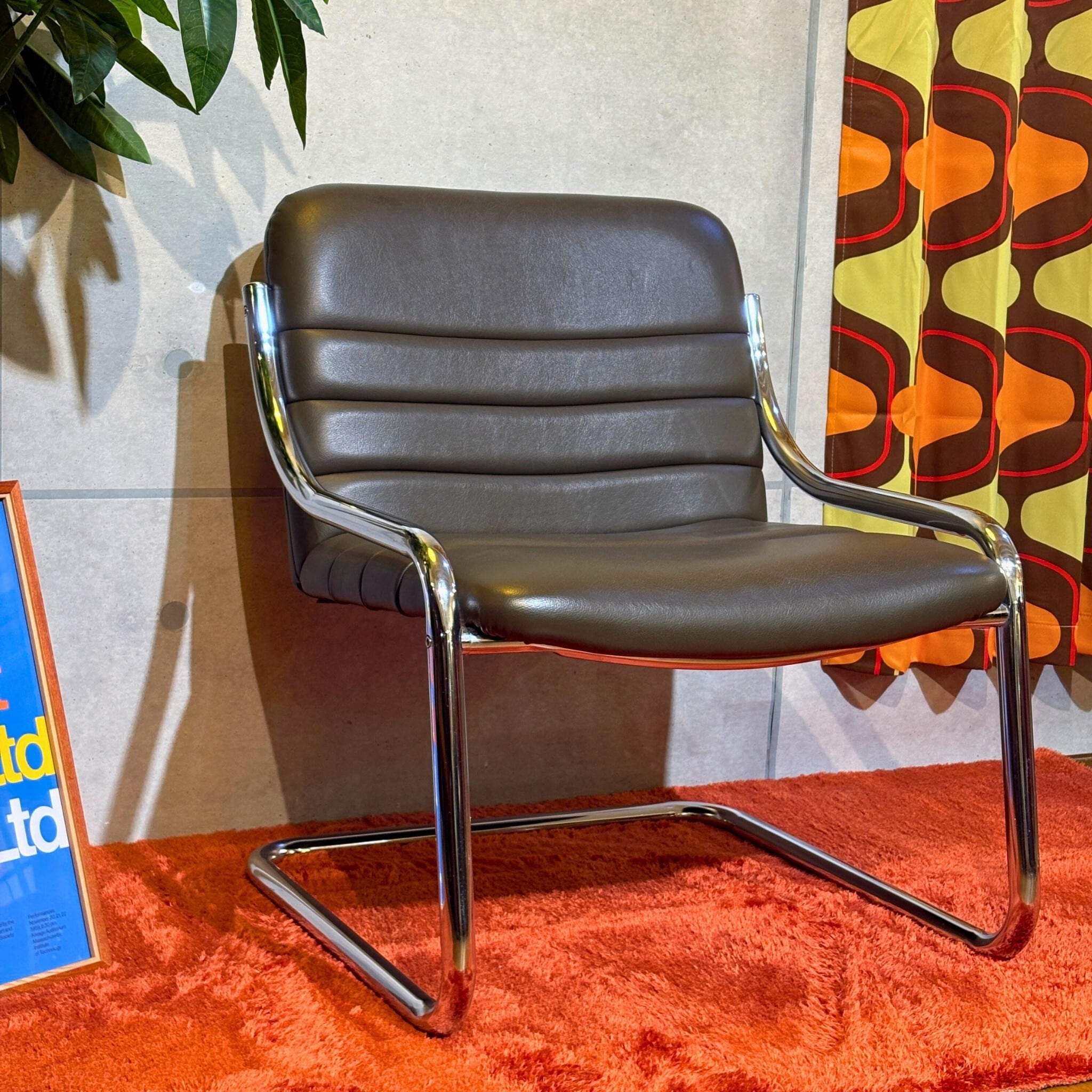 USED】Cantilever Chrome Lounge Chair / カンティレバー ラウンジ