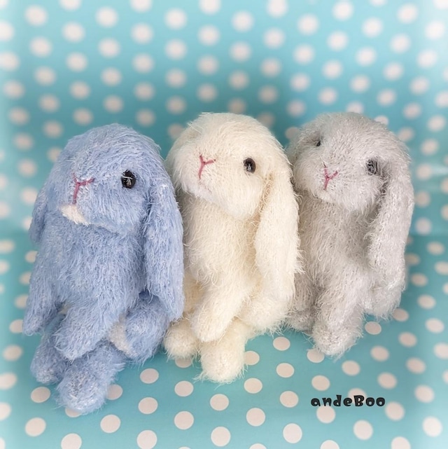 Knitting pattern of rabbit♪ Data Download Only！Lop-eared Rabbit  : andeBoo-san's pattern This pattern is written in Japanese.