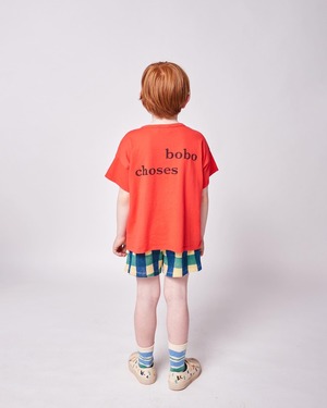 残り1点(8-9Y)BOBO CHOSES / Checkered shorts