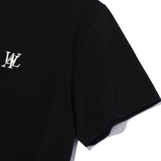 WOOALONG] Back typo mix T-shirt - BLACK 正規品 韓国 ブランド 韓国ファッション 韓国代行 Tシャツ |  BONZ (韓国ブランド 代行)