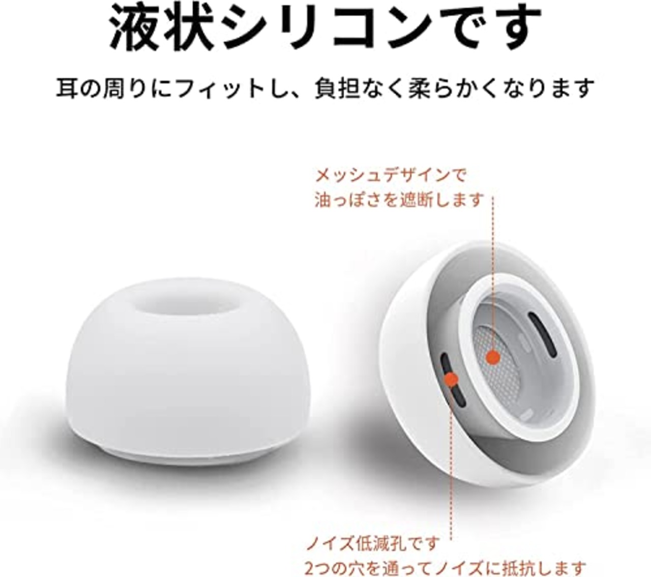 AMAPC for AirPods Pro イヤーピース AirPods Pro 2 シリコン イヤーチップ (SMLサイズ 3ペア) イヤーチップ 交換用 体熱活性化メモリーフォーム外部ノイズ低減 音質向上 遮音性 ソフト 滑り止め 柔らかい 脱落防止 ブラック