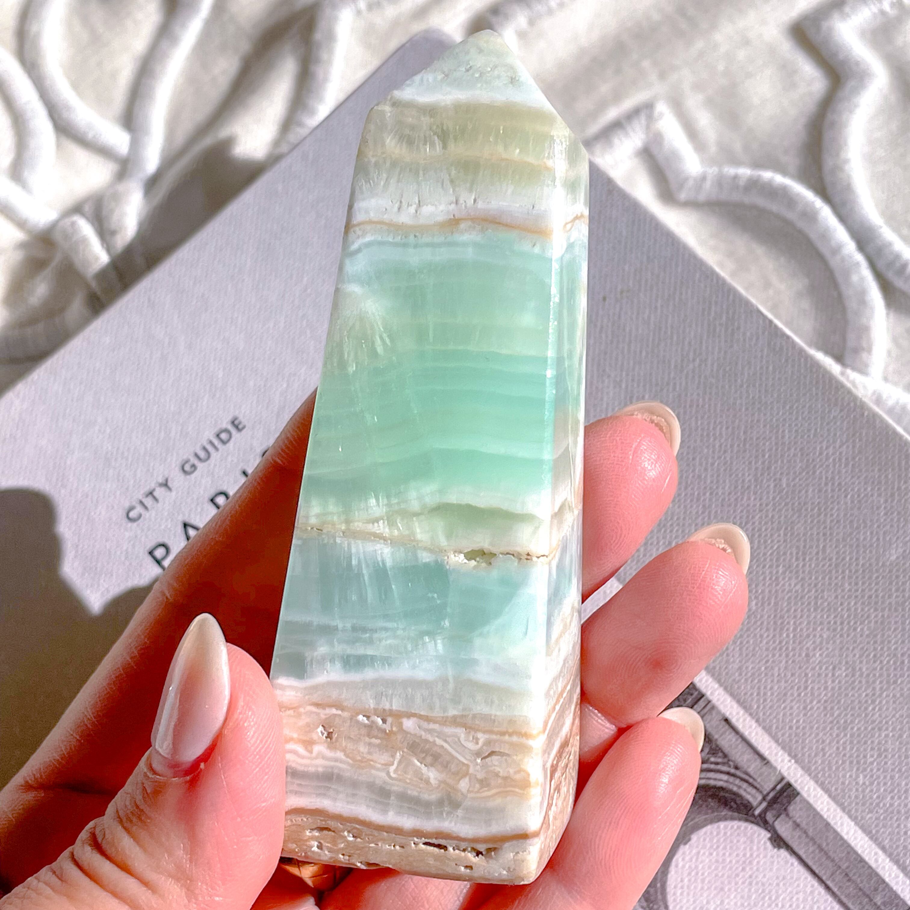 Caribbean Blue Calcite Tower 20 ✧ カリビアンブルーカルサイト