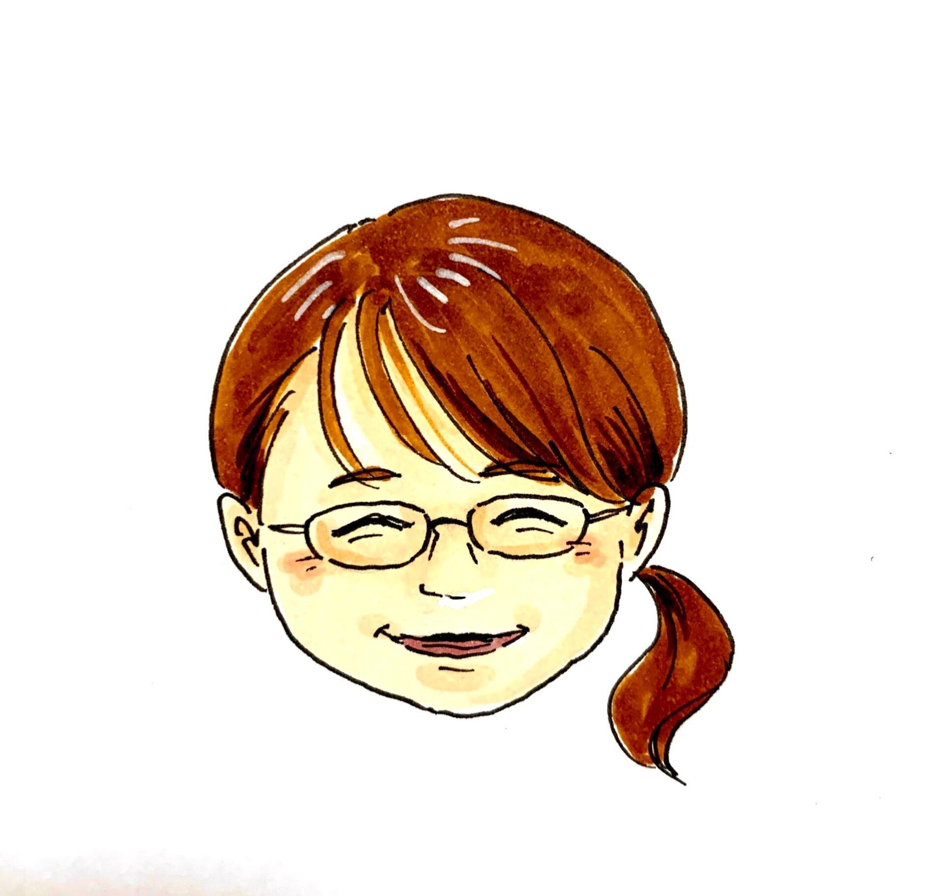 ひとり似顔絵イラスト(コピック) | たけのみせ