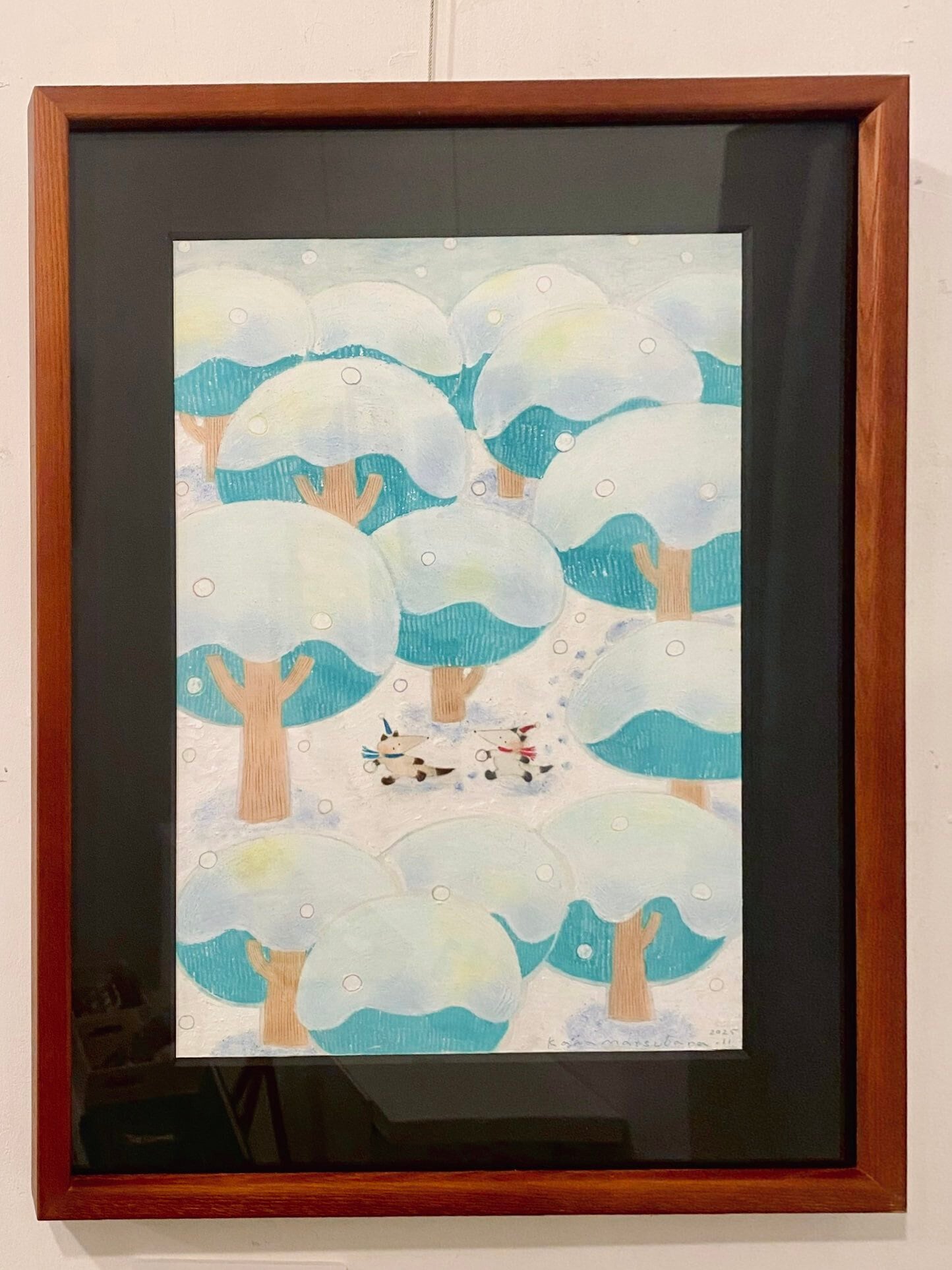 原画作品「ぽこぽこ森の冬」