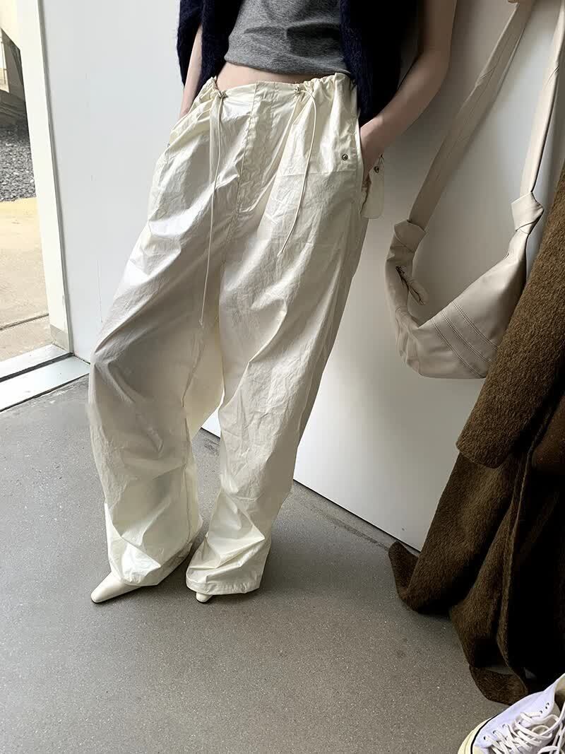 parachute pants【2023101004】 | LE JARDIN BLANC