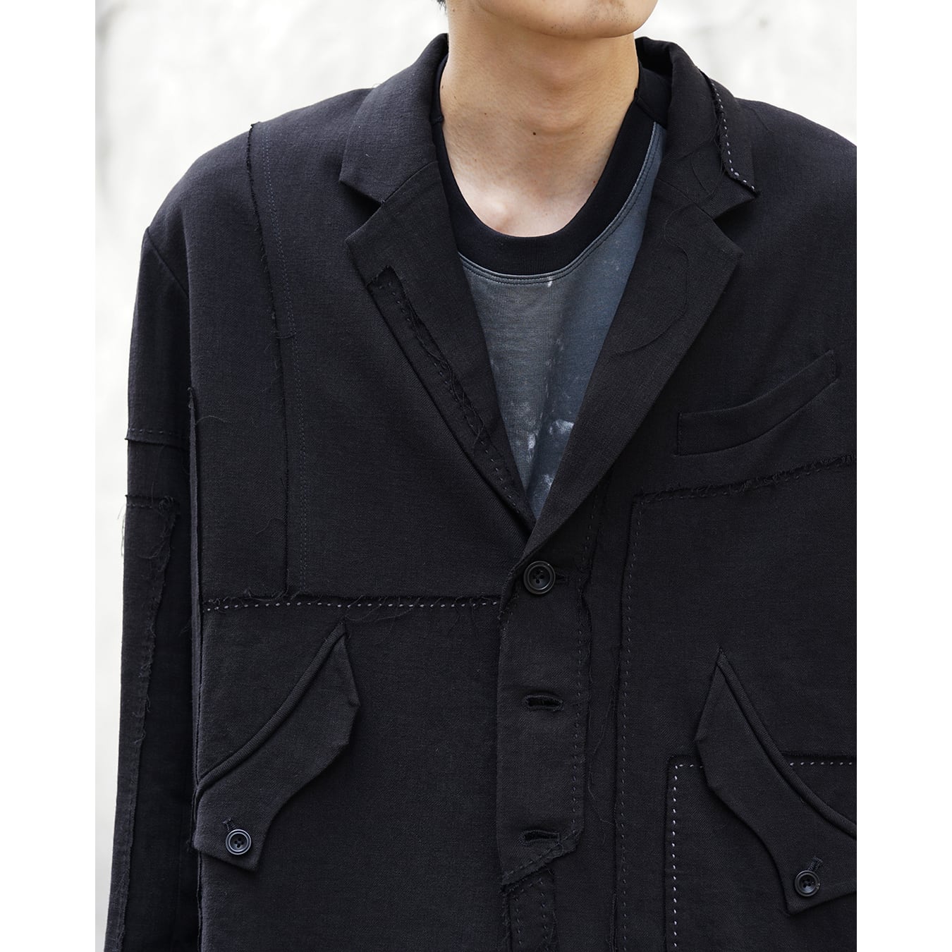 Professor.E ](プロフェッサーイー) 26SS-PE-JKT-02 Patchwork Blazer