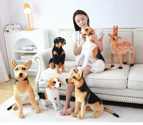 54CM ぬいぐるみ 犬 リアル 抱き枕 超大判 ふわふわ 可愛い お部屋 インテリア 子供 誕生日 お祝い プレゼント ギフト 癒しグッズ