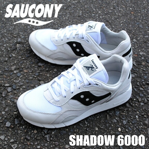 サッカニー スニーカー シャドウ ホワイト メンズ Saucony SHADOW 6000 WHITE/BLACK