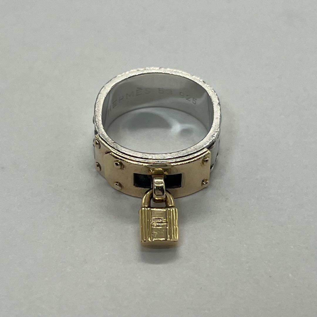 エルメス HERMES ケリー リング 表記サイズ53 SV YG コンビ 希少