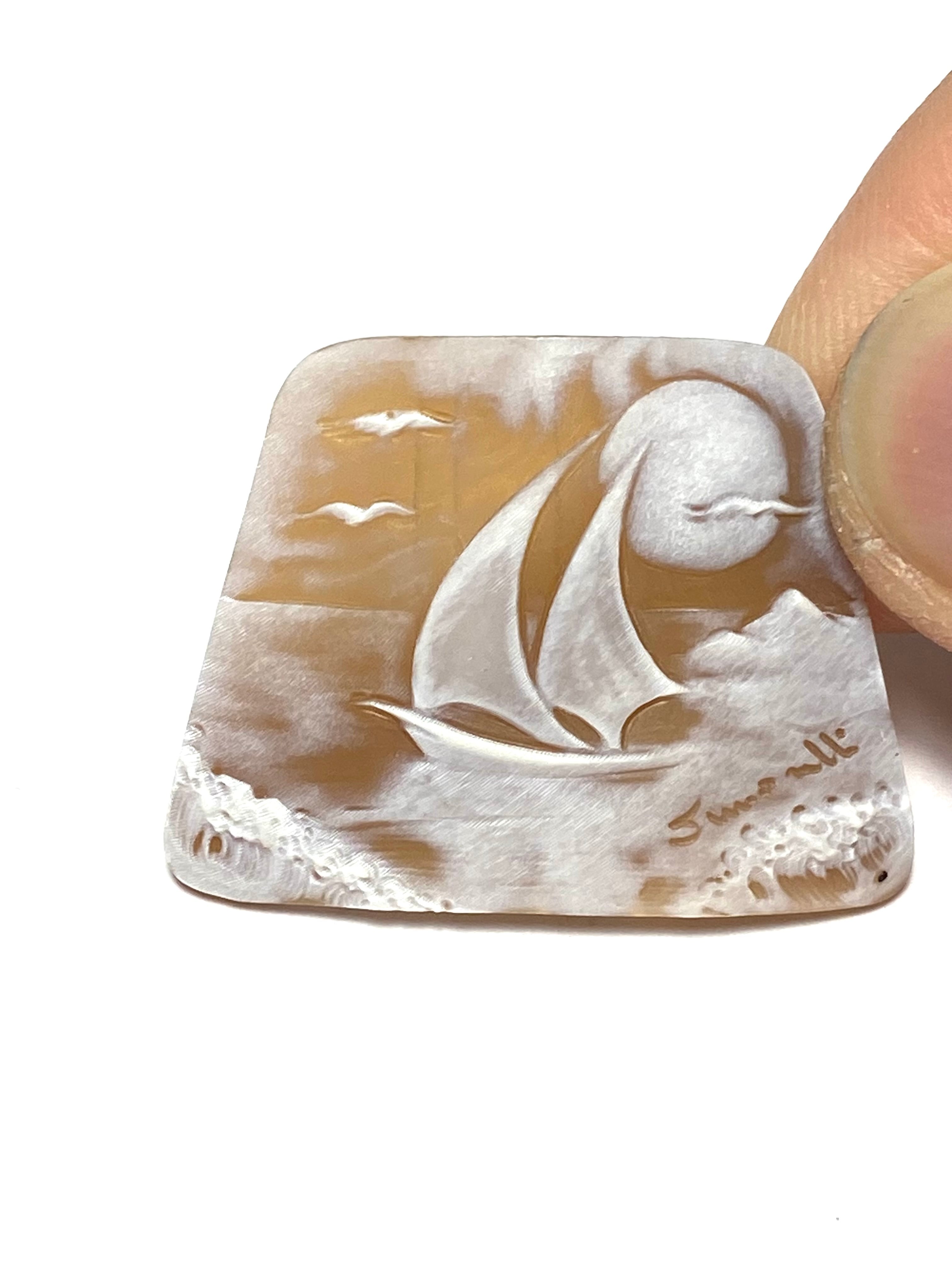 10.シェルカメオ(水車)［No.HA-2135］ | デザインアトリエ -kakera-