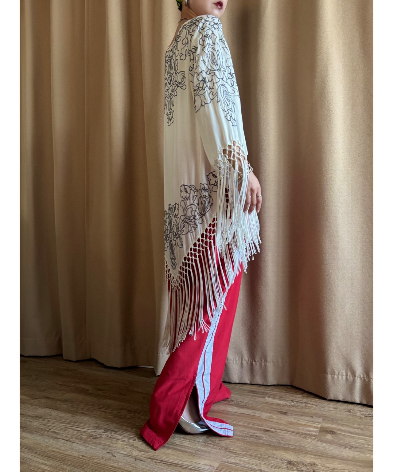 ANNA SUI O'NEILL long fringe cardigan-4805-7